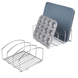 Stainless Steel Kitchen <b>Rack</b> for <b>Baking</b> <b>Trays</b> Chopping Boards Countertop Organizer Storage <b>Rack</b> Modern Rectangle Design - Product Image 5