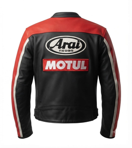 Blouson de course en cuir de vachette véritable pour homme/Chaquetta – Équipement moto premium pour la course avec bosse, sur mesure, certifié CE - Product Image 2