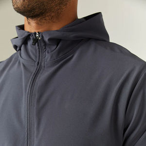 Veste coupe-vent pour homme de marque personnalisée, veste d'hiver imperméable en tissu écologique, veste coupe-vent légère à capuche - Product Image 3
