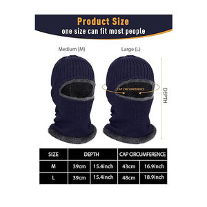 Pasamontañas de Alta Calidad Estilo Y2K con 1 Orificio, Unisex, de Forro Polar, con Logotipo, 100% Algodón, para Invierno, para Deportes - Product Image 5