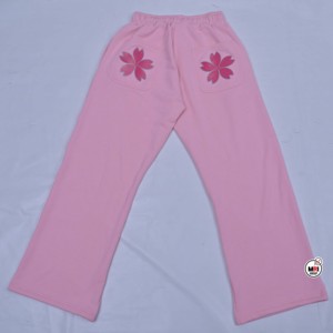 Pantalon large femme Bloom en polaire brodé, anti-plis, respirant, écologique, taille mi-haute avec cordon de serrage, coupe ample - Product Image 2
