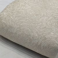 Tissu brodé SQ, tissu à sequins, tissu brodé perlé, tissu en tulle, tissu en dentelle, vente en gros de textiles, sourcing de vêtements pour acheteurs