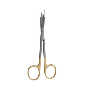 Ciseaux de gingivectomie Goldman Fox courbés 130 mm en acier inoxydable certifiés CE Classe I, fabricant d'instruments dentaires Pakistan - Product Image 1