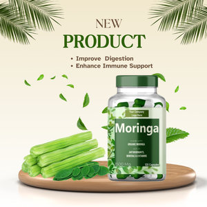 Feuille de poudre de Moringa bio de haute qualité Superfood riche en vitamines minéraux protéines pour l'énergie Detox perte de poids peau cheveux - Product Image 6