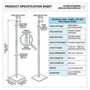 Expositor de ropa plegable de alta resistencia con varios niveles, metálico, portátil, moderno, para minoristas, OEM ODM Vietnam - Product Image 2