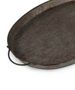 Bandeja de Servicio Vintage Galvanizada para Comida Rápida, Estilo Rústico, de Metal Gris, con Diseño de Frutas, para Bodas - Product Image 3