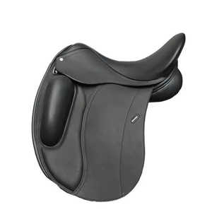 Silla de Montar de Cuero Negra Premium para Doma Clásica |   Silla de montar inglesa ajustable de asiento profundo |   Equipo Ecuestre Profesional, Comodidad - Product Image 3