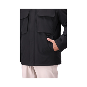 Veste en toile imperméable pour homme, grande taille, avec capuche et fermeture éclair, conçue pour la randonnée, le trekking, les voyages en ville, emballage en tambour - Product Image 5
