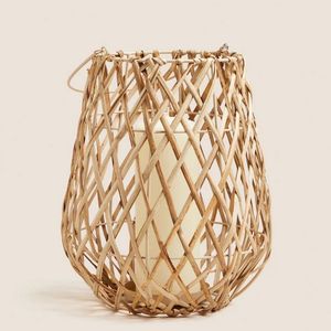 Sustainable Hand-painted Handmade <b>Bamboo</b> Hanging <b>Lantern</b> For Boho Home Restaurant Cafe Decoration From Direct Manufacturer - Product Image 1