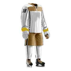 Tenue de hockey sur glace de qualité professionnelle, coupe athlétique moderne, manches fuselées, matière hautement extensible pour les performances sur glace. - Product Image 4