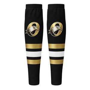 Men Black Gold Hockey <b>Socks</b> Polyester Sports Athletic <b>Long</b> <b>Socks</b> Team Match Uniform Training Wear Outdoor Performance Apparel - Product Image 5