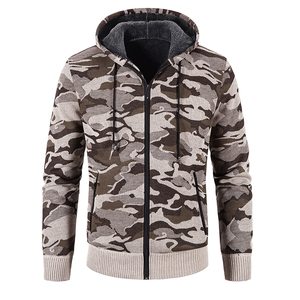Sweat-shirt à capuche épais et chaud pour homme, style camouflage, manches longues, pour l'hiver - Product Image 6