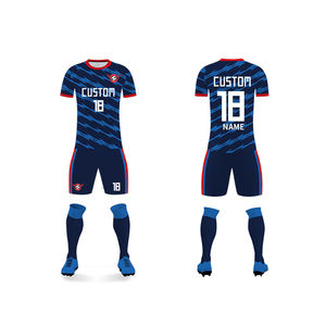 Ensemble de maillots de football d'hiver unisexe de haute qualité, respirant, à séchage rapide, en spandex/coton, avec logo personnalisé, design d'équipe, nom de l'équipe, manches courtes - Product Image 4
