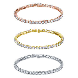 Bracelet tennis plaqué or 18 carats, diamants noirs et blancs taille brillant, design papillon Hip Hop, unisexe, pour fiançailles et soirées - Product Image 1