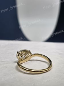 Pear Cut VVS Moissanite Diamond Engagement <b>Ring</b> Rhodium Plated <b>925</b> Sterling <b>Silver</b> Elegant <b>Ring</b> For Women Daily Wear <b>Ring</b> - Product Image 3