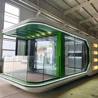 Capsule spatiale insonorisée pré-assemblée et étanche, cabine modulaire intelligente préfabriquée pour hôtel-resort, boutique et bureau à domicile
