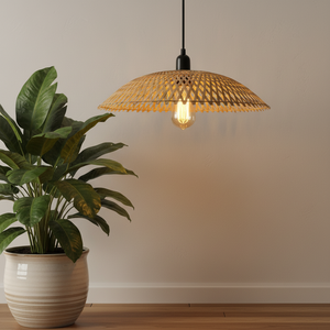 Minimalist Bamboo Lampshade Hanging <b>Light</b> <b>Cover</b> for Modern Home Decor Home Decor Handmade Eco-friendly Indoor Lighting - Product Image 6