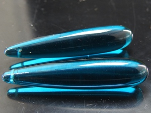 Cuentas de Cristal de Cuarzo Azul Topacio en Forma de Lágrima de 35 mm, Lisas y Alargadas, Par a Juego, para Fabricación de Joyería y Pendientes DIY - Product Image 4