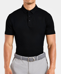 Camiseta de Hombre de Manga Corta, Color Sólido, Tejido de Algodón, Transpirable, Corte Regular, Estilo Casual Elegante, Logotipo Frontal, Antiarrugas - Product Image 2
