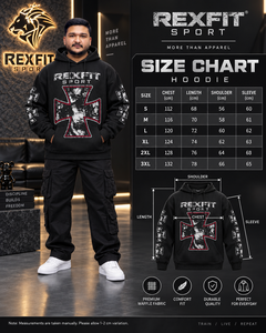 Men's <b>Black</b> Waffle Zipper Hoodie Cross Graphic Sleeve Print Regular Fit Streetwear Heavyweight 100% Cotton 370g <b>Sweatshirt</b> - Product Image 5