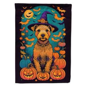 Lakeland Terrier Witchy Halloween jardín bandera Multicolor buzón decorativo patio Banner para Patio ilustraciones flor patio césped signo - Product Image 1