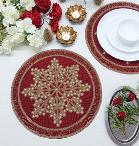 Needlework Beaded Placemat Best for Table Decor Home Decor Coaster Mat Beaded Customized Design by glowin fashion - Product Image 6