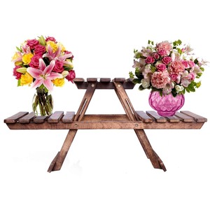 MDF Wooden Flower Display Stand A-Frame <b>Bench</b> Wholesale Moradabad - Product Image 1
