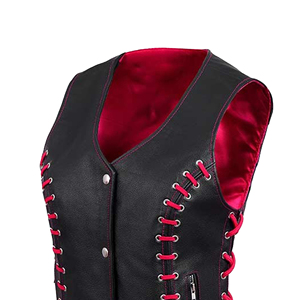 Women's Genuine Leather <b>Biker</b> <b>Waistcoat</b> Stylish Slim Fit Motorcycle Sleeveless Outerwear Waterproof Windproof Casual Wear 2026 - Product Image 2