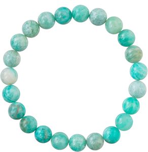 Bracelet en Amazonite Naturelle Perles Rondes Polies 8mm Bijoux en Pierre Précieuse pour Hommes et Femmes - Product Image 1