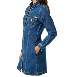 Chemise en jean pour femmes personnalisée Robe sans manches boutonnée décontractée tissée écologique Fournisseur de vêtements en gros BD - Product Image 2