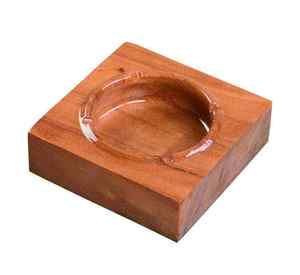 Cenicero de Madera Maciza de Nogal con Revestimiento de Acero Inoxidable, Diseño Clásico Creativo para Oficina, Hogar, Sala de Estar, para Cigarros y Ceniza - Product Image 1