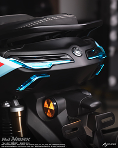AJLIGHT DESIGN Feux arrière LED RGB à quatre lentilles fabriqués à Taïwan, système d'éclairage arrière dédié pour moto NMAX V3 - Product Image 6