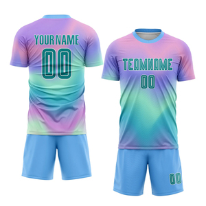 Vêtements de football à manches courtes pour hommes, vente chaude, qualité supérieure, uniformes de football imprimés par sublimation pour adultes, 100% polyester - Product Image 6