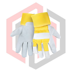 Gants de travail en cuir grainé résistants aux déchirures, respirants, antistatiques, paume en cuir sans silicone, sans poudre, pour la lutte contre les incendies - Product Image 3
