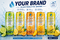 Private Label Elektrolytdrank Gezonde Hydratatie Elektrolyt Aanvulling Drankje Laag in Suiker Verfrissende Fruitdrank Gratis Monster