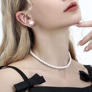 Collar de Perlas de Imitación de Alta Gama para Mujer, con Colgante de Letra Inglesa (26 Letras), Cadena para Clavícula, Diseño Popular de 's Niche - Product Image 3