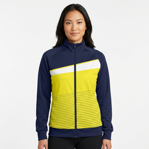 Custom Sublimation Fleece <b>Jacket</b> Zip Up Track <b>Jacket</b> Geometric Print Winter Outerwear for <b>Men</b> and Women - Product Image 5