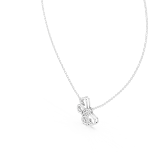 AURORA BUTTERFLY LAB GROWN DIAMOND <b>PENDANT</b> SET IN 18KT <b>SOLID</b> WHITE <b>GOLD</b> FOR ENGAGEMENT WEDDING PARTY VALENTINE GIFT DAILY WEAR - Product Image 3