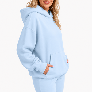 Sudadera con Capucha Oversize para Mujer de Marca Privada, Estampado Personalizado, Hombros Caídos, Forro Polar de Algodón, Proveedor Mayorista - Product Image 2