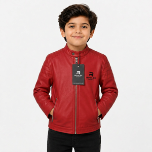Kids <b>leather</b> <b>jacket</b> designed for lasting comfort modern style lightweight warmth and reliable quality for daily activities - Product Image 1