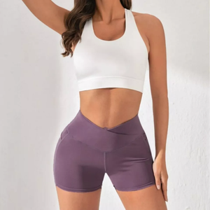 Women High Waist Shorts Solid Color Mesh Breathable Sports <b>Running</b> Shorts Summer Breathable Quick Dry Shorts - Product Image 5