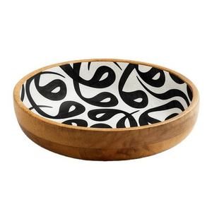 Bol décoratif en bois de manguier pour le Ramadan, bol en bois émaillé imprimé pour les dattes de l'Iftar, fourniture haut de gamme pour la réflexion spirituelle - Product Image 5