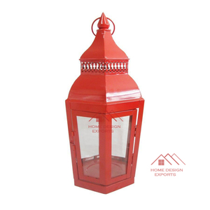 Lanterne à bougie marocaine en métal émaillé noir, faite à la main, porte-bougie hurricane - Product Image 5