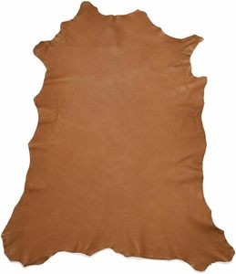 Tapis en cuir de mouton véritable, brun naturel, peau entière, pour la décoration intérieure - Product Image 1