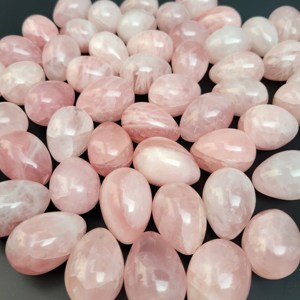 Natural Gemstone <b>Pink</b> Rose Quartz Polished Yoni Pearls Eggs Ladies <b>Drilled</b> Undrilled Valentine's Day Love Portable Ball Globe - Product Image 3