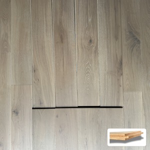 Suelo de Madera de Roble Europeo de Ingeniería, 12 mm, Grado AB, 2 Capas, Roble Blanco, Sistema T&G, CARB P2 - Product Image 1