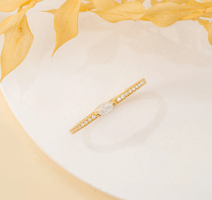 Statement 14KT Gold Natural Diamond Marquise Cut IGI Certified Vintage <b>Ring</b> Big Stone Luxury Fashion Jewelry Women Wedding - Product Image 6