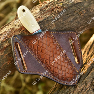 UA Supplies Couteau de boucher artisanal en acier pour fermeur de chevaux, usage industriel, extérieur et camping, avec manche en os de chameau, port horizontal, ODM OEM - Product Image 6