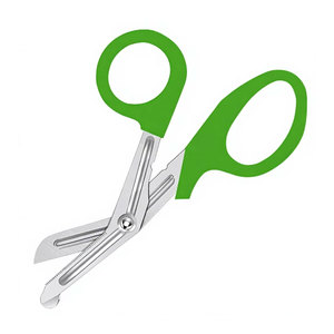 Tijeras de Trauma para Enfermeras, Primeros Auxilios, 5.5 Pulgadas, Verde Claro, Acero Inoxidable Alemán, Manuales, Médicas, para Vendajes, Emergencias, EMT, CE - Product Image 5