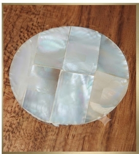 แผ่นรองแก้วไม้สี่เหลี่ยมทำมือ ประดับมุก ดีไซน์ทันสมัย - Product Image 4